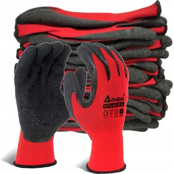 Pracovní rukavice RUKAVICE Pracovní rukavice LATEXOVÉ Latexové Odolné S lemem 10-XL balení 10 PÁRŮ