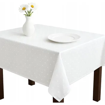 ubrus UBRUS ODOLNÝ SKVRNÁM 140x300 BÍLÝ SILNÝ NA STŮL KLASICKÝ VÁNOČNÍ