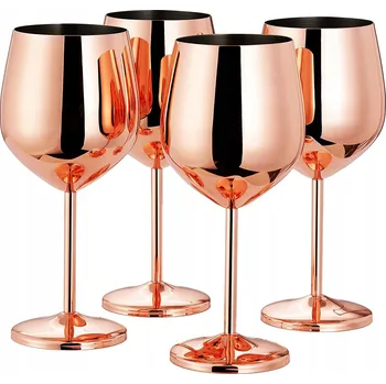 Sklenice Skleničky na bílé víno, skleničky na červené víno, skleničky na vodu Oak & Steel Golds41 růžové 500 ml 4 ks