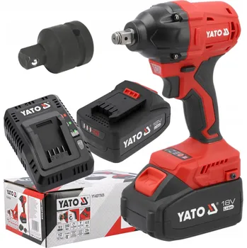 Rázový utahovák YATO akumulátorový bezkartáčový 18V 350 Nm 2x baterie 4 Ah
