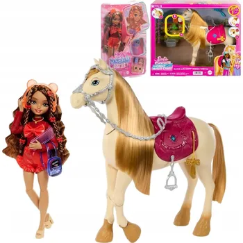 BARBIE SADA PANENKA MALIBU BESTIES + INTERAKTIVNÍ KŮŇ TORNÁDO HYC23 HXJ42