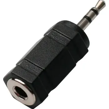 Video redukce GoGEN 2,5mm/3,5mm jack, stereo (JACKMF03) černá