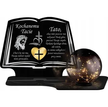 Svíčka Věčný velký Hřbitovní Svíčka LED koule Kniha na náhrobek všech svatých