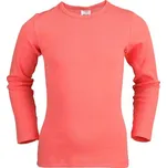 Pleas Dětské tričko s dlouhým rukávem korálová červená 128 (183756-517-128)