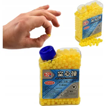 GUMOVÉ KULIČKY PISTOLET PUŠKA 7-8MM 1000KS kuličky do pistole