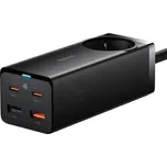 Baseus GaN3 Pro, 2x USB-C, 2x USB-A + AC 65W (PSZM000901) černá