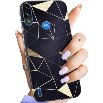 Pouzdro na mobilní telefon Zadní Kryt Hello Case pro Motorola Moto E7 Power, zlatý