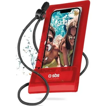 Pouzdro na mobilní telefon SBS voděodolné pro mobil do 6,5" (TEWATEREASY55R) červené