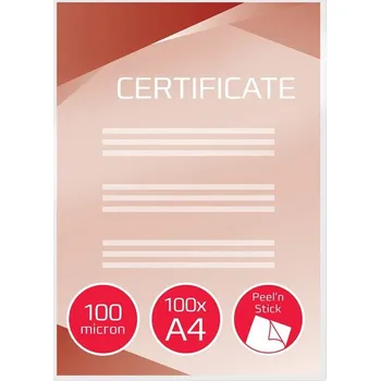 Kancelářská technika GBC PEELN'STICK samolepící A4 100 mic, 100 ks (41666E)