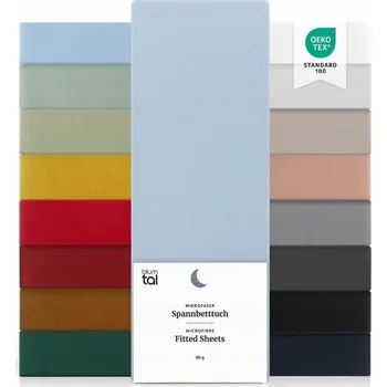 Prostěradlo Prostěradlo s gumou 160x200 cm z mikrovlákna, sada 2 ks, světle modrá