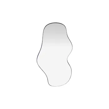 Věšák Černé nástěnné zrcadlo Sadie 70 x 120 x 10 kov, sklo