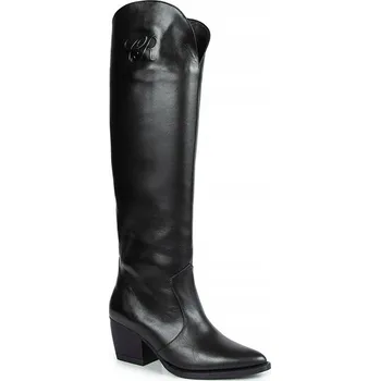 Dámské kozačky Carinii dámské kozačky nad koleno na sloupkovém podpatku, velikost 36