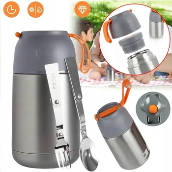 Termoska TERMOSKA OBIADOWY 650ML STAL NIERDZEWNA JÍDLONOSIČ TERMO 650ML NEREZOVÁ OCEL PREMIUM