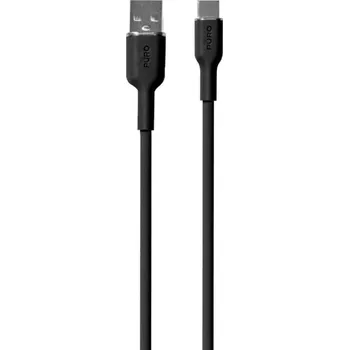 Puro Soft USB-C/USB-A 60 W, 1,5 m (PUUSBCICONBLK) černý