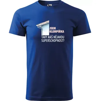 Pánské tričko Sablio Tričko s potiskem Jsem klempířka, taky máš nějakou superschopnost? - modré 3XL