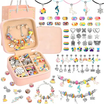 Obraz SADA NA VÝROBU NÁRAMKŮ A NÁHRDELNÍKŮ CHARMS KORÁLKY 72 DÍLŮ