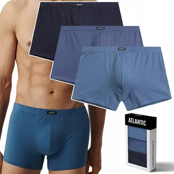Boxerky Pánské boxerky 3-BALENÍ přiléhavé trenýrky ATLANTIC 3MH-212 - L