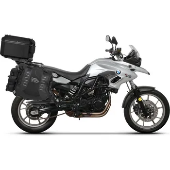 Motodoplněk SHAD Kompletná sada sedlových brašní TERRA TR40 adventure a hliníkového kufra SHAD TERRA TR55 PURE BLACK, vrátane montážnej sady BMW F650GS/F700GS/F800GS