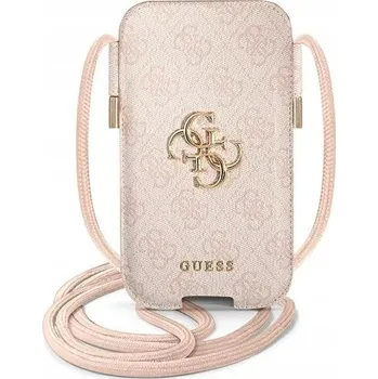 Pouzdro na mobilní telefon Pouzdro Guess pro telefony do 6,7 palce GUE001552 růžové