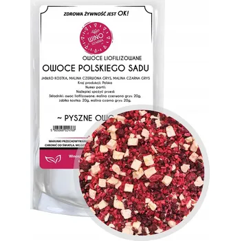 Sušené ovoce Lyofilizované ovoce z polského sadu mix 60g Malina grys Doypack (Mrazem sušené)