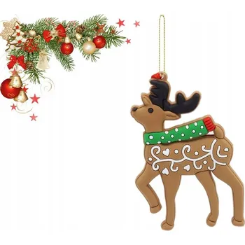 Vánoční dekorace VÁNOČNÍ ZÁVĚS PŘÍVĚSEK OZDOBA NA STROMEČEK VÁNOČNÍ KOULE JELÍNEK