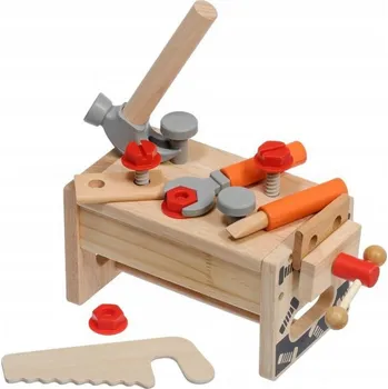 Dřevěná hračka Lucy & Leo 182 Velký Truhlář - dřevěná sada nářadí s pončem