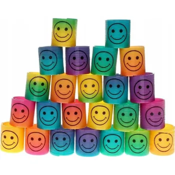 kreativní sada Mini duhové pružinky Smile, 24 ks barevných hraček s úsměvem na párty