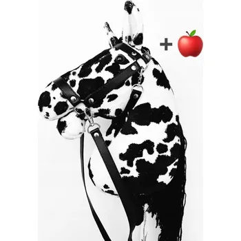 Hobby horsing Sada Hobby Horse Europa (Kůň na tyči) + ohlávka černá + otěže + jablko