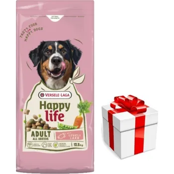 Krmivo pro psa VERSELE-LAGA Happy Life Adult s jehněčím 12,5 kg + Překvapení pro psa