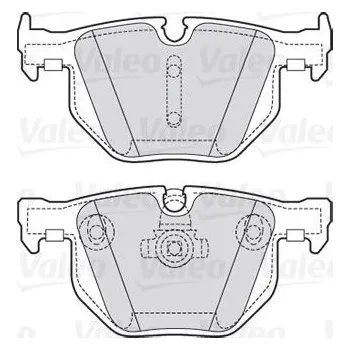 Brzdová destička Sada brzdových destiček, kotoučová brzda VALEO 301754