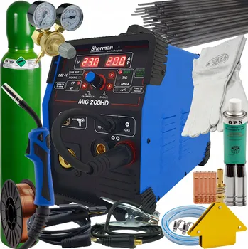 Svářečka Svářečka MIG/MAG Sherman MIG 200HD 230V Synergie MMA TIG LIFT 3v1 SADA