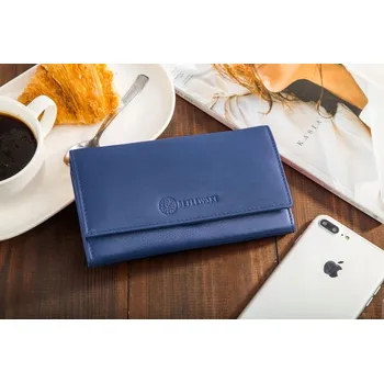 Betlewski dámská peněženka z pravé kůže – modrá