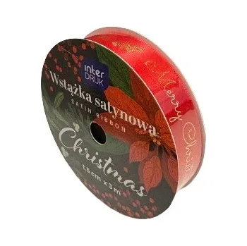 Stuha Saténová stuha pro vánoční dekorace INTERDRUK 1,5 cm x 3 m