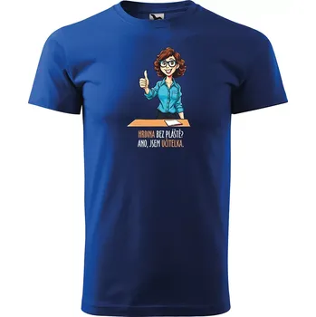 Pánské tričko Sablio Tričko s potiskem Ano, jsem učitelka - modré 3XL