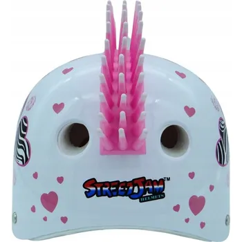 Cyklistická přilba Alltoys Helma Zebra se srdíčky velikost S