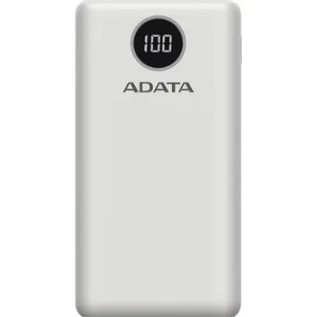 Powerbanka ADATA P20000QCD 20000mAh, QC + PD 18W (AP20000QCD-DGT-CWH) bílá