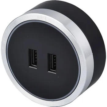 Napájecí kabel Viking 2× USB (VA50SB) černý/stříbrný