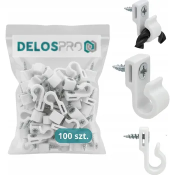 Obraz Univerzální háčky se závitem pro světýlka, girlandy a dekorace, bílé, 100 ks