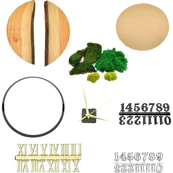 Hodiny Kreativní sada - mechové hodiny s okrajovými výseky