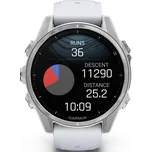 Garmin fenix 8 43 mm AMOLED - Silver / Whitestone Silicone Band + Topo Czech PRO voucher (010-02903-00)