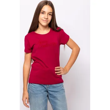 Dětská móda HEAVY TOOLS Dívčí tričko s krátkým rukávem MAHONI FIALOVÁ