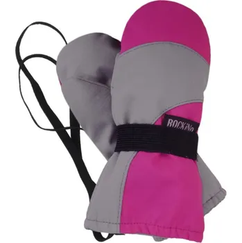 Rukavice ROCKINO Softshellové zateplené rukavice s palečkem, šedorůžové Velikost: vel.3