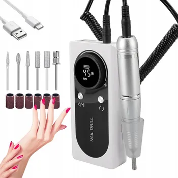 BRUSKA NA NEHTY 45000 RPM S LCD DISPLEJEM A 6 NÁSTAVCI