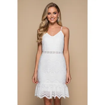 Dámské šaty Parisian Letní bílé krajkové šaty ANABELL Barva: Bílá, Velikost: 42