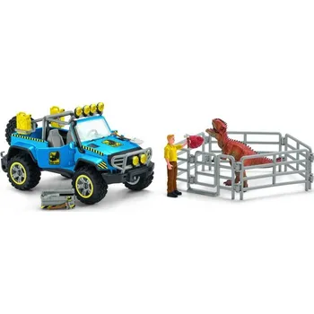 Figurka Schleich 41464 Dinosaurs Playset - Terénní auto s dinosauří základnou, hračky pro děti od 5 let