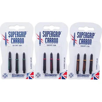 Příslušenství pro šipky KUBIsport 05-T73K-S Harrows Násadky SUPERGRIP CARBON vel. S