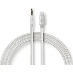 Nedis Lightning/3,5 mm jack, MFi, 1 m (CCTB39940AL10) stříbrný