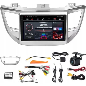Autorádio ANDROID 13 RÁDIO PRO HYUNDAI TUCSON 2015-2018 s ANDROID AUTO, CARPLAY a BLUETOOTH, 4GB/64GB