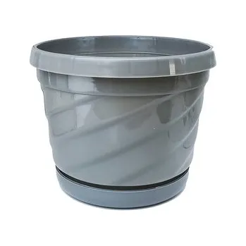 Květináč Květináč s miskou Malaga 190x130 mm šedá