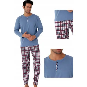 Dámské pyžamo La Penna pánské pyžamo s dlouhým rukávem, velikost 3XL